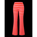 Women's Elegant and Fashionable Flared Trousers with Vibrant Stripe Pattern