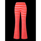 Women's Elegant and Fashionable Flared Trousers with Vibrant Stripe Pattern