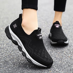 Women's Breathable Slip-On Walking Sneakers with Flexible Sole