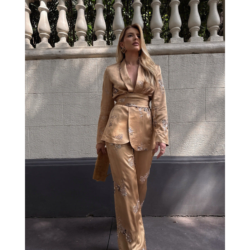 Women's Elegant Floral Suit Set