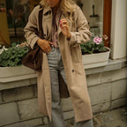 Elegant Wool Coat with Practical Belt