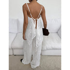Women's Airy Lounge Set with Romantic Embroidery