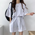 Women's Casual Set with Relaxed Cut and Elastic Waistband