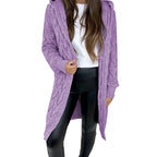 Women's Long Cable Knit Coat