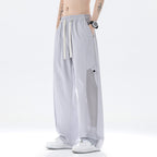 Men's Casual Sports Pants with Breathable Inserts