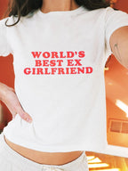 Women's Statement Print Crop T-Shirt