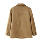 Women's Elegant Suede Blazer Jacket