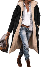 Women's Long Winter Jacket with Soft Lined Collar