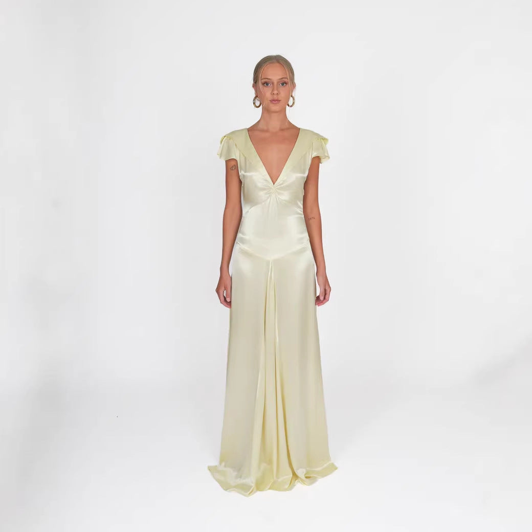 Elegant and Flowing Satin Jumpsuit
