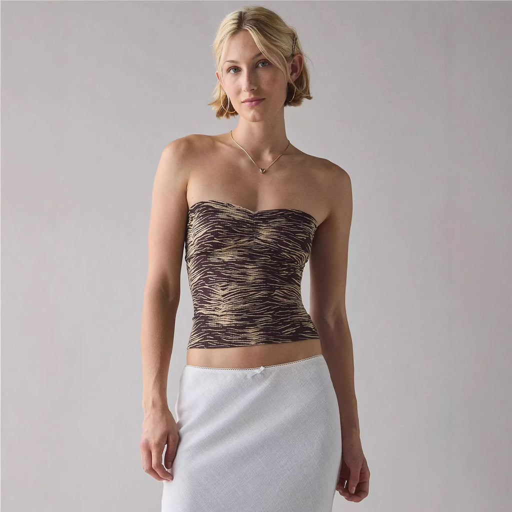 Women's Striped Bandeau Top