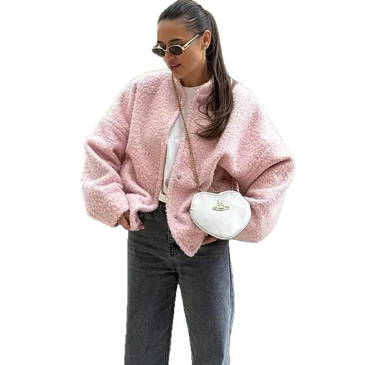 Women's Cozy Teddy Coat with Oversized Cut
