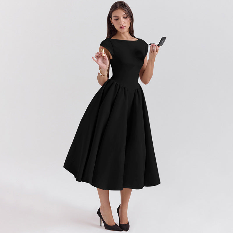 A-Line Cocktail Dress with Tailored Waist