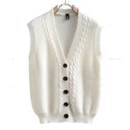 Women's Sleeveless Cable Knit Cardigan