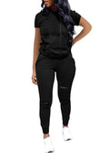 Women's Jogging Suit with Stylish Zipper Details and Sporty Fit