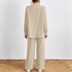 Women's Comfortable Two-Piece Set in Breathable Texture