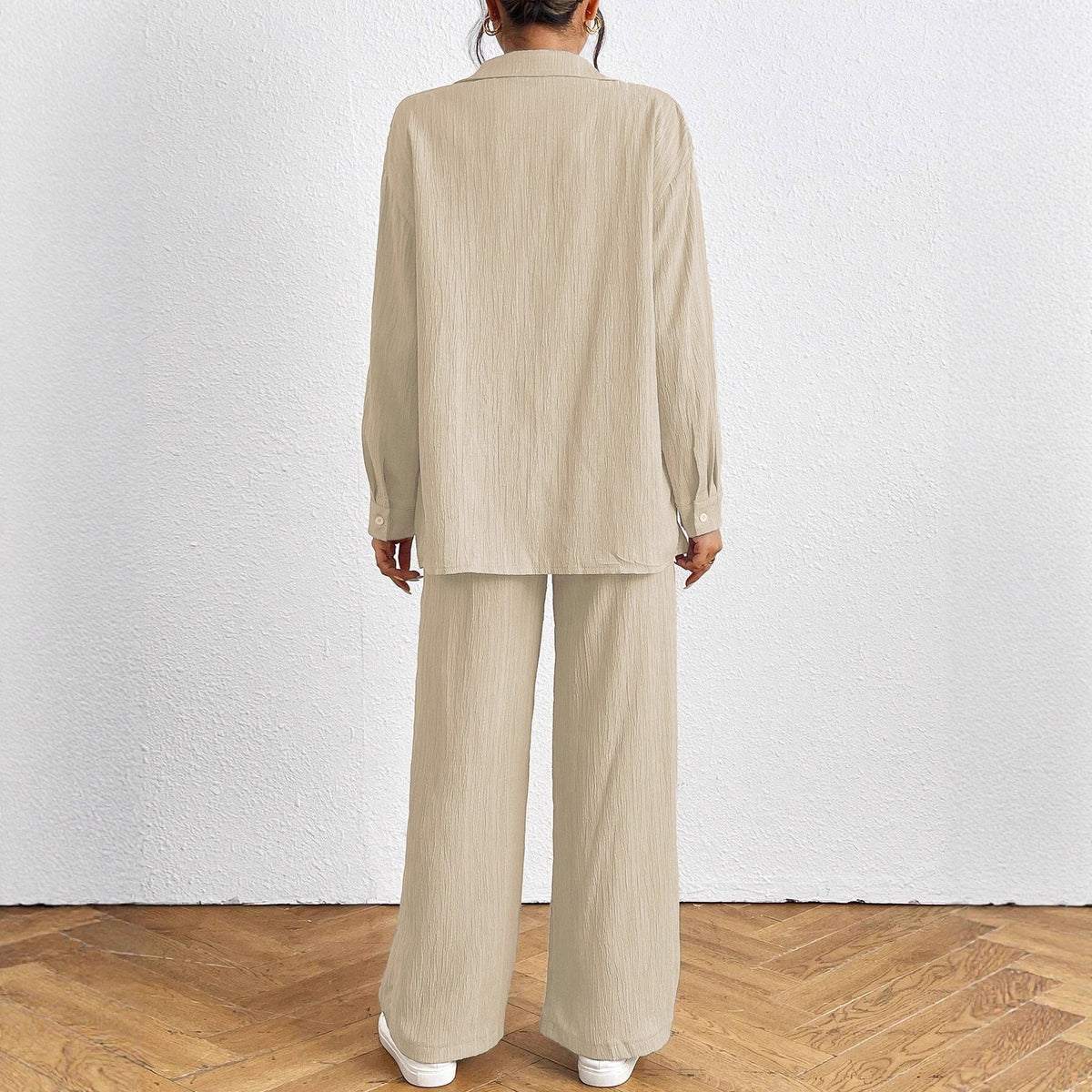 Women's Comfortable Two-Piece Set in Breathable Texture