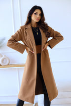 Women's Elegant Wool Coat with Classic Lapel