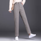 Women's Elegant High-Waist Fabric Pants