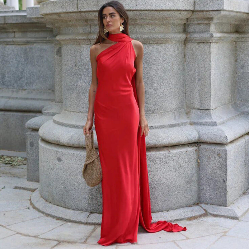 Women's Elegant Asymmetrical Evening Dress