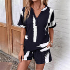 Summer Jumpsuit with V-Neck and Pockets