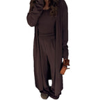 Women's Elegant Lounge Set with Cardigan