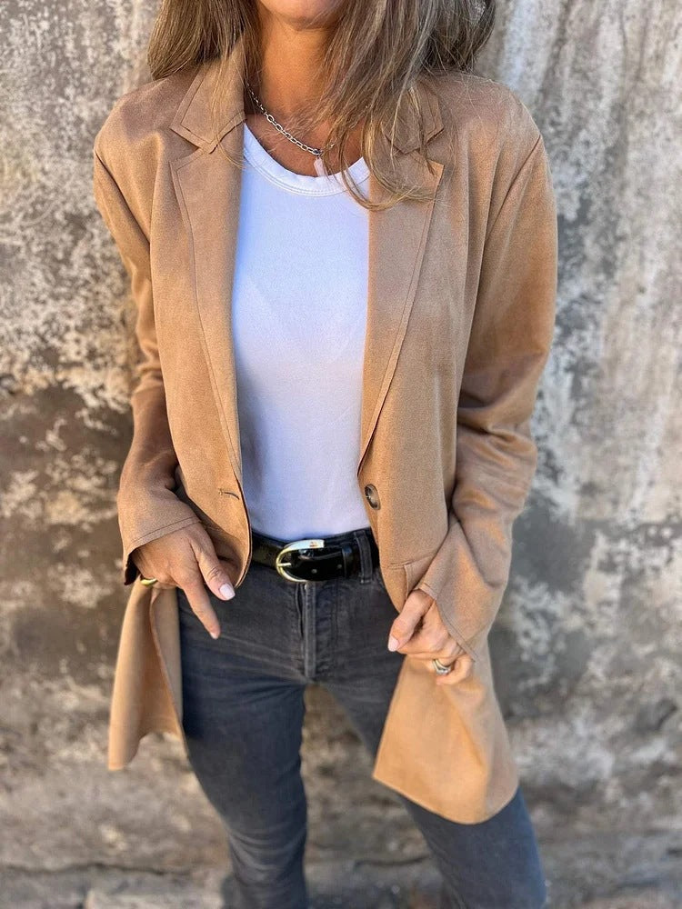 Women's Elegant and Comfortable Suede Blazer