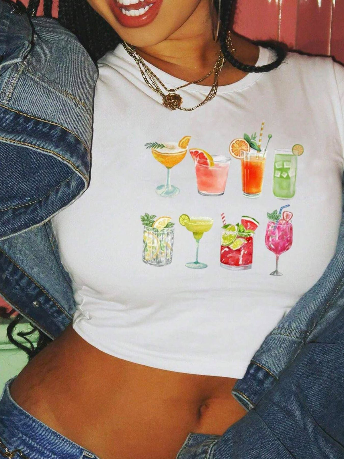 Women's Inspirational Print Crop T-Shirt