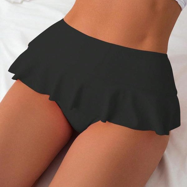 Women's Swim Set with Elegant Ruffle and High Waist