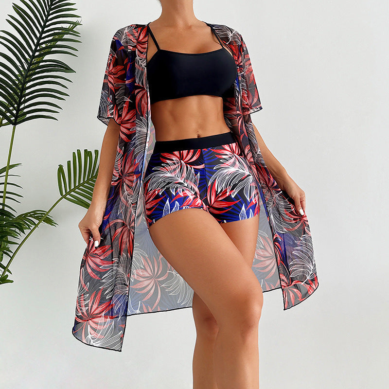 Women's Floral Short-Sleeve Robe