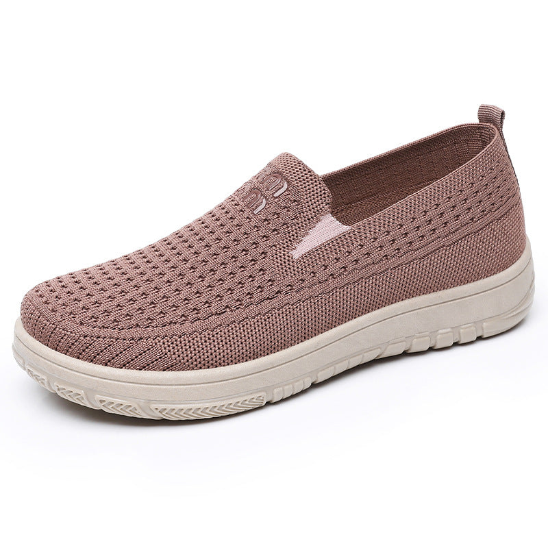 Women's Breathable Casual Slip-On Sneakers with Elastic Upper