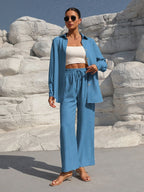 Women's Elegant Two-Piece Set with Relaxed Fit