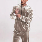 Men's Velvet Tracksuit with Hoodie