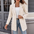 Women's Elegant Blazer with Floral Embroidery