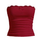 Women's Bandeau Top with Lace Trim