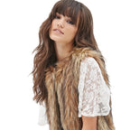 Women's Elegant Faux Fur Vest with Modern Cut
