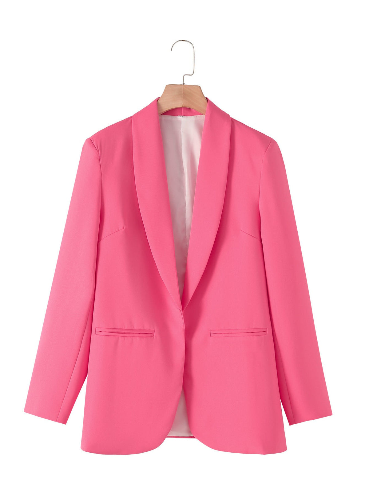 Women's Elegant Blazer with Modern Cut and Practical Pockets