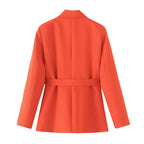 Women's Tailored Blazer with Belt Detail