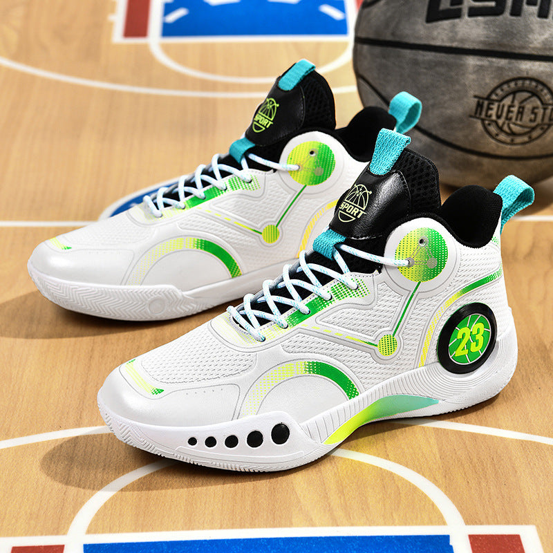 Women's High-Top Basketball Sneakers with Non-Slip Sole