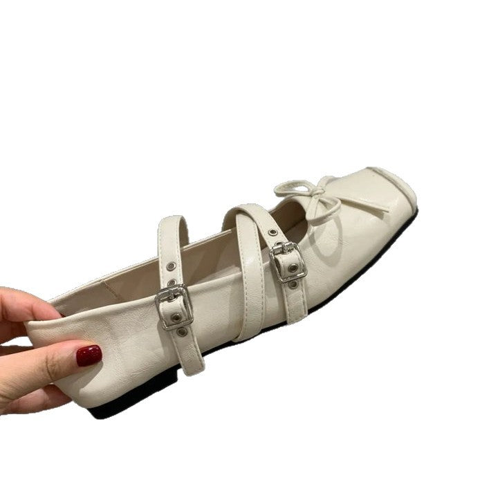 Women's Ballerina Flats with Decorative Strap