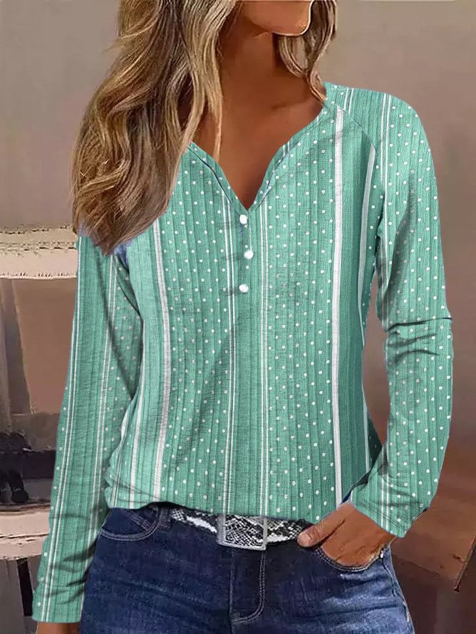 Women's Striped Long-Sleeve Shirt