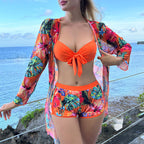 Women's Swimsuit with Floral Kimono