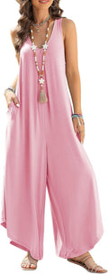Women's Airy Wide-Leg Jumpsuit with Pockets