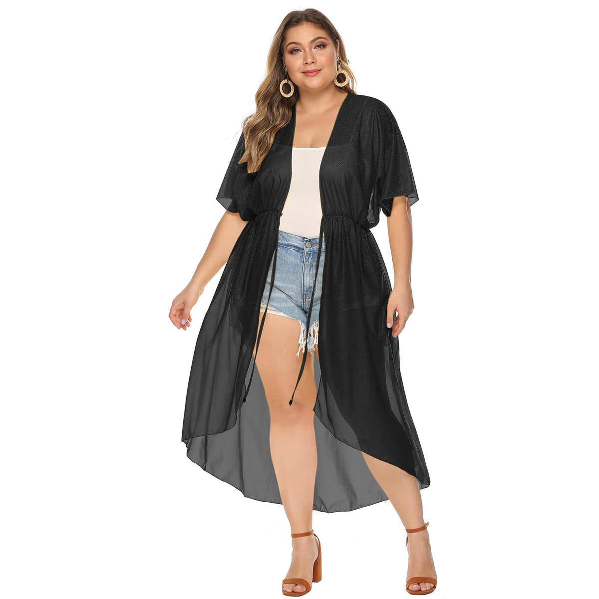 Women's Elegant Sheer Beach Kimono