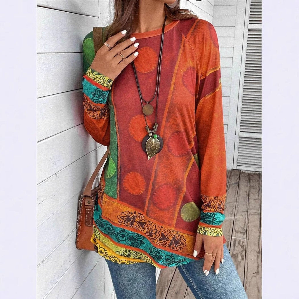 Women's Artfully Designed Long-Sleeve Shirt