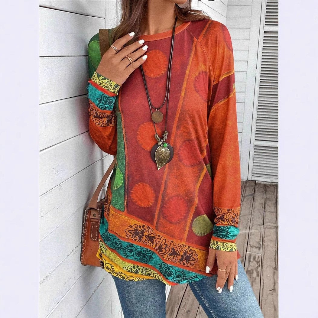 Women's Artfully Designed Long-Sleeve Shirt