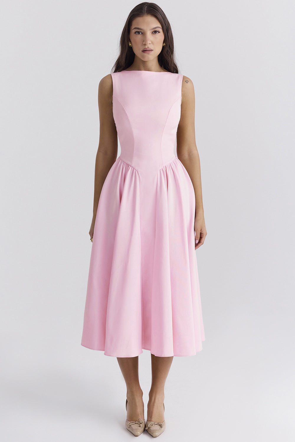 Women's A-Line Cocktail Dress with Waist Detail