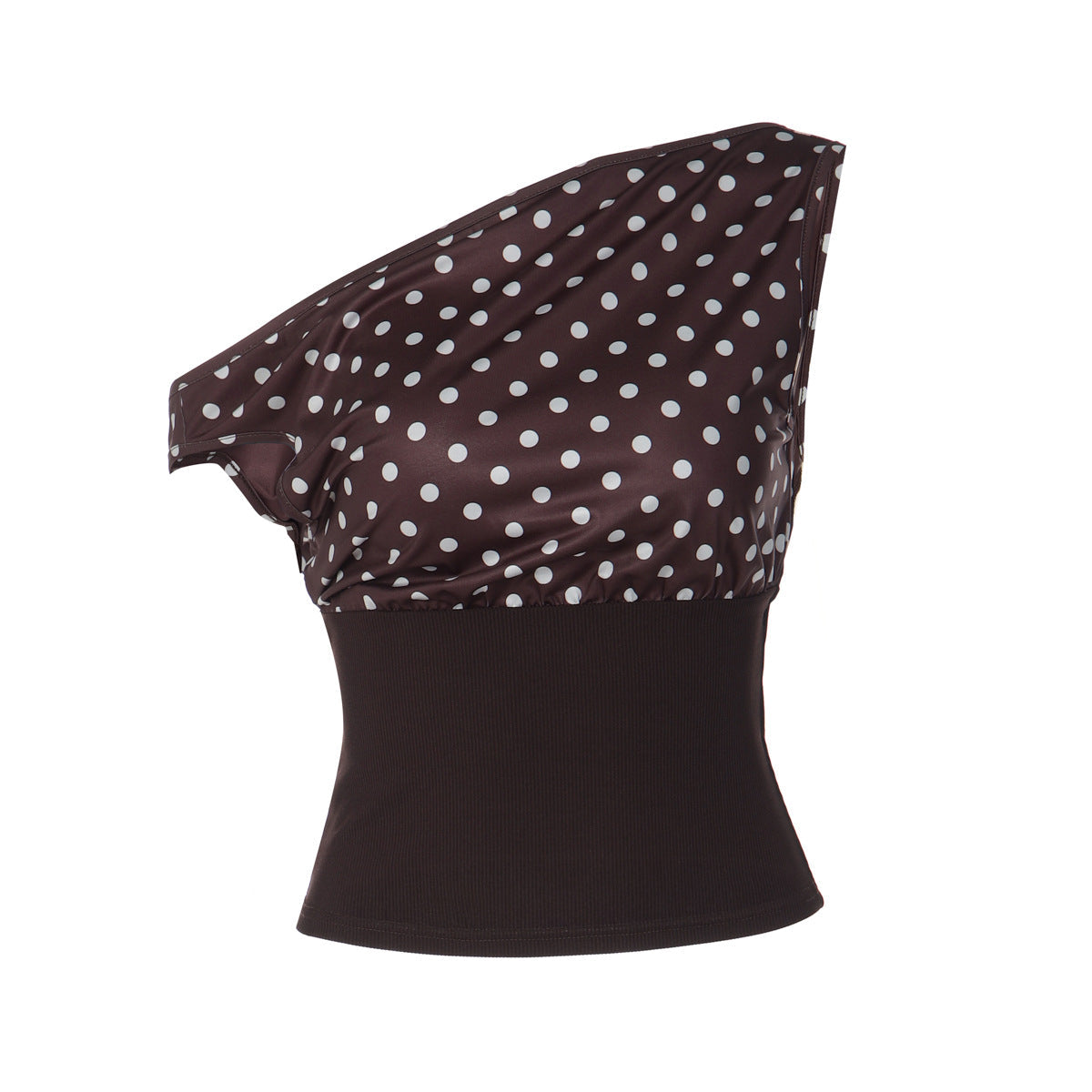 Women's Asymmetrical Polka-Dot Top