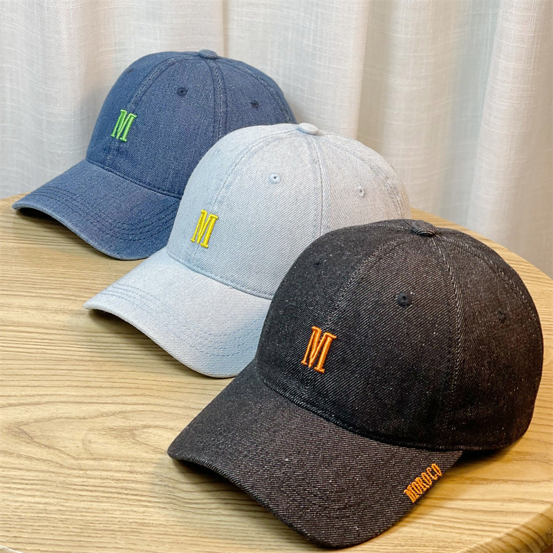Men's Embroidered Denim Baseball Cap