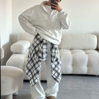 Women's Cozy Fleece Loungewear Set with Stand-Up Collar
