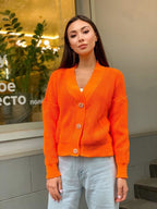 Women's Knit Cardigan with Button Detail